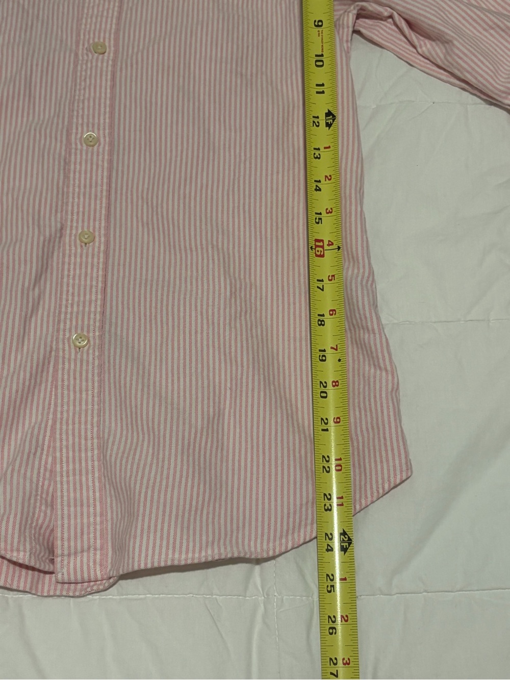 Ralph Lauren Pinstripe Oxford Shirt Pink Size Small Button Up Preppy 100% Cotton - Picture 13 of 13